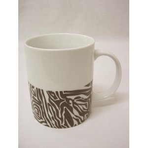 TAZA MUG RECTA 340ML CEBRA NEGRO