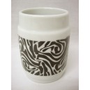 VASO BAÑO BORDE CEBRA NEGRO