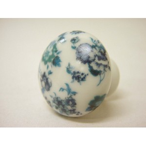 POMO PORCELANA PEQUEÑO TAPICERIA AZUL