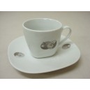 TAZA Y PLATO CAFE 75ML MANZANA GRIS