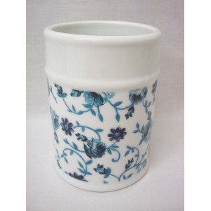 VASO BAÑO REDONDO TRAMA AZUL