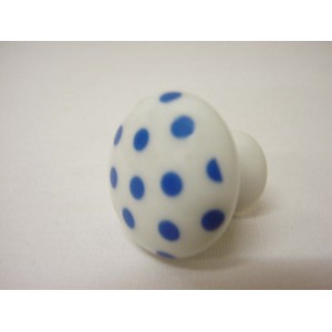 POMO PORCELANA PEQUEÑO LUNARES PEQUEÑO AZUL