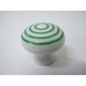 POMO PORCELANA PEQUEÑO CIRCULOS VERDE