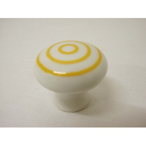 POMO PORCELANA PEQUEÑO CIRCULOS AMARILLO