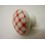 POMO PORCELANA PEQUEÑO VICHY ROJO