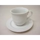 TAZA Y PLATO MERIENDA PORCELANA BLAN 