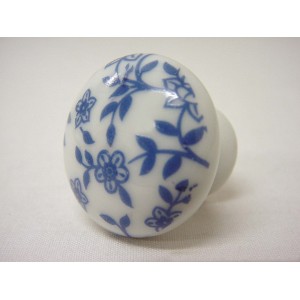 POMO PORCELANA PEQUEÑO RAMAS AZUL