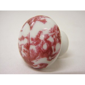 POMO PORCELANA PEQUEÑO CLASICO ROJO