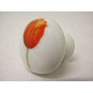 POMO PORCELANA PEQUEÑO TULIPAN ROJO