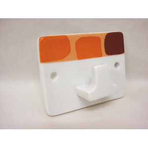 PERCHA INDIVIDUAL CUBO CUADROS NARANJA