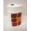 VASO CEPILLOS ESTRIAS CUADROS NARANJA