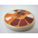 TAPON PORCELANA STANDARD CUADROS NARANJA