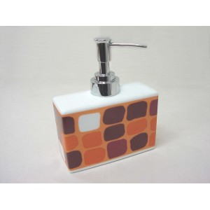 DOSIFICADOR RECTANGULAR CUADROS NARANJA