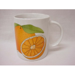 TAZA MUG RECTA 340ML NARANJAS