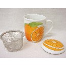 TISANERA FILTRO METAL 270ML NARANJAS
