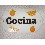 PLACA OVALADA COCINA NARANJAS