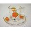 TAZA Y PLATO CRISTAL 120ML NARANJAS