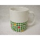 TAZA MUG RECTA 340ML FLOR VICHY AZUL