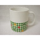 TAZA MUG RECTA 300ML FLOR VICHY VERDE