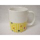 TAZA MUG RECTA 340ML FLOR VICHY VERDE