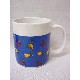 TAZA MUG RECTA 340ML FLOR VICHY AMARILLO