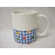 TAZA MUG RECTA 340ML FLOR VICHY AZUL