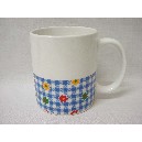 TAZA MUG RECTA 300ML FLOR VICHY AZUL