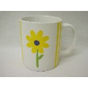 TAZA MUG RECTA 300ML RAYAS MARGARITA AMARILLO