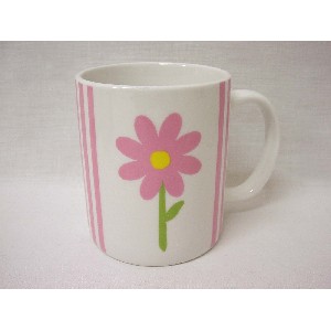 TAZA MUG RECTA 340ML RAYAS MARGARITA AMARILLO