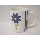 TAZA MUG RECTA 300ML RAYAS MARGARITA AZUL