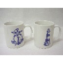 TAZA MUG RECTA 300ML MOTIVOS MARINOS AZUL SURTIDO