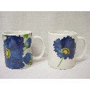 TAZA MUG RECTA 300ML AMAPOLA AZUL CUBIERTA