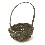 CESTA MIMBRE MINI REDONDA CON ASA NEGRA