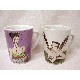 JUEGO TU Y YO SOPORTE 2 TAZAS MUG BLANCO-VIOLETA