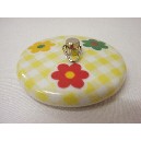 TAPON PORCELANA FLOR VICHY AMARILLO