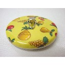 TAPON PORCELANA BAÑO FRUTAS AMARILLO