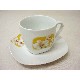 TAZA Y PLATO TE 280ML ORQUIDEA AMARILLO