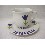 TAZA Y PLATO TE RAYAS TULIPAN AZUL