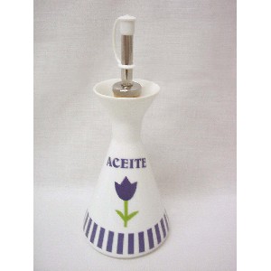 ACEITERA CONO 280ML RAYAS TULIPAN AZUL