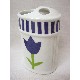 VASO CEPILLOS BAÑO RAYAS TULIPAN AZUL