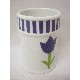 VASO BAÑO ESTRIAS RAYAS TULIPAN AZUL