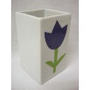 VASO BAÑO MING TULIPAN AZUL 