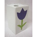 VASO CEPILLOS MING TULIPAN AZUL