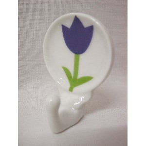 PERCHA COLGADOR ADHESIVA TULIPAN AZUL