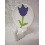 PERCHA COLGADOR ADHESIVA TULIPAN AZUL