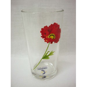 VASO PRISMA 260ML AMAPOLA ROJA CUBIERTA