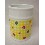 VASO BAÑO BORDE FLOR VICHY AMARILLO