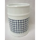 VASO BAÑO REDONDO VICHY AZUL