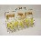 SOPORTE 3 BOTES CROMADO VICHY AMARILLO