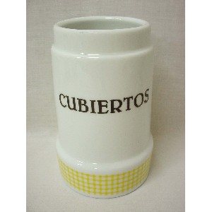 CUBERTERO SIN CUBIERTOS VICHY AMARILLO